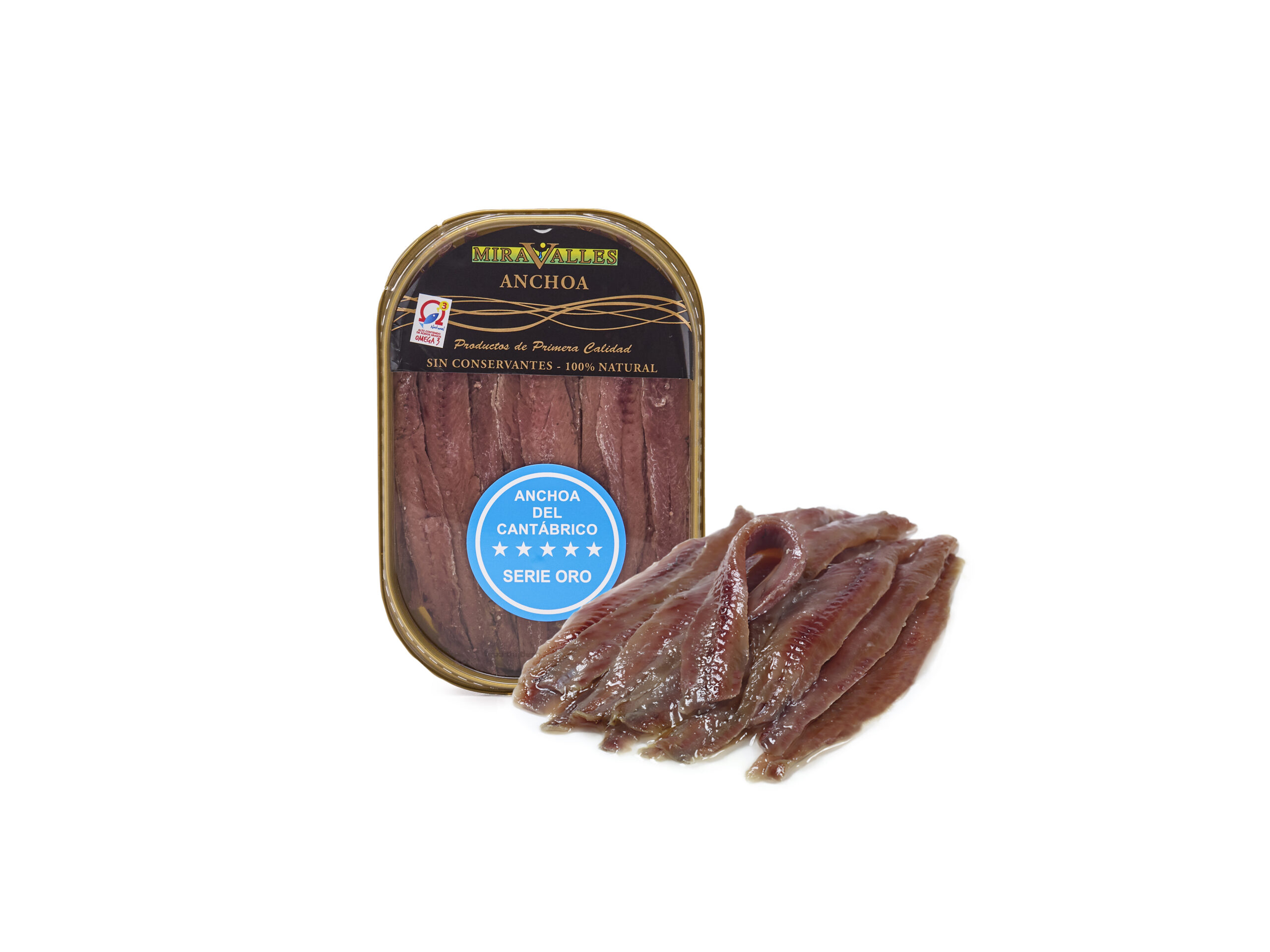 Anchoa del cantábrico en aceite de oliva SERIE ORO GOURMET 100/180g