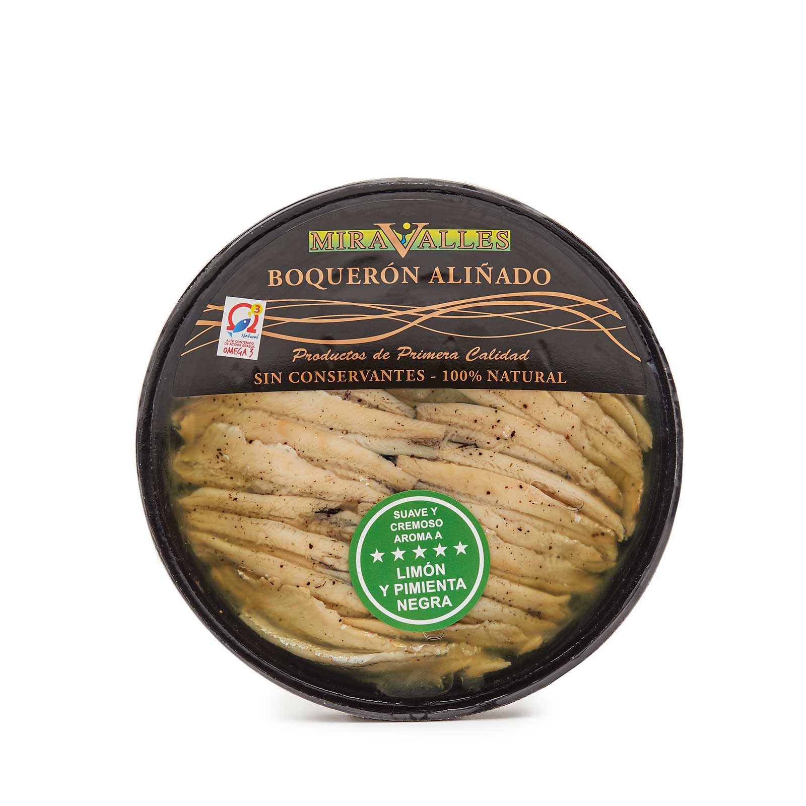 Boquerón del cantábrico limón y pimienta negra